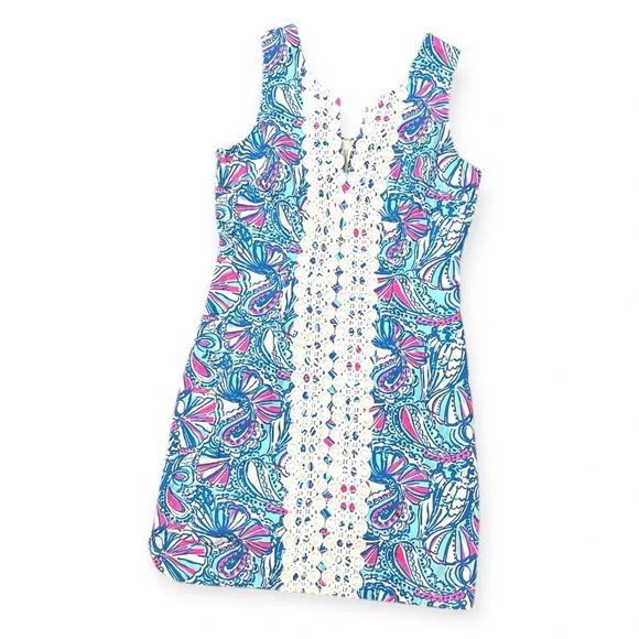 Lilly Pulitzer "My Fans" sleeveless shift mini dress for Target collection sz 4 - Picture 9 of 12
